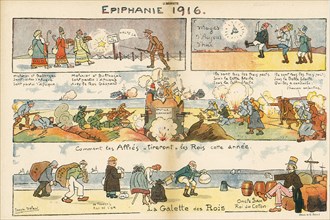 Dessin humoristique paru dans La Baïonnette n°27 du 6 janvier 1916