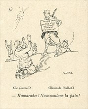 Dessin humoristique paru dans La Baïonnette n°28 du 13 janvier 1916