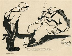 Dessin humoristique paru dans La Baïonnette n°30 du 27 janvier 1916