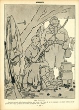Dessin humoristique paru dans La Baïonnette n°34 du 24 février 1916