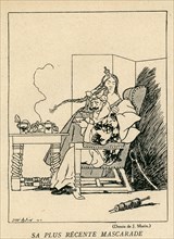 Dessin humoristique paru dans La Baïonnette n°36 du 9 mars 1916