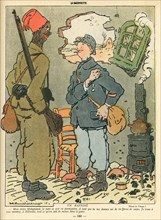 Dessin humoristique paru dans La Baïonnette n°38 du 23 mars 1916