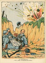 Dessin humoristique paru dans La Baïonnette n°38 du 23 mars 1916