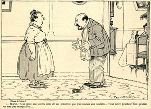 Dessin humoristique paru dans La Baïonnette n°39 du 30 mars 1916