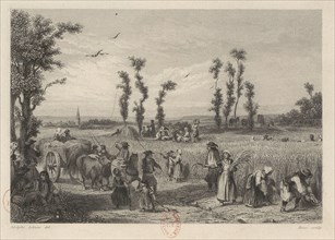 The Harvest. Illustration by Adolphe Leleux