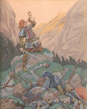 Roland at the Battle of Roncevaux Pass, 778