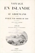 "Voyage en Islande et au Groënland", 1835