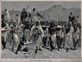 Convoi d'esclaves au Soudan