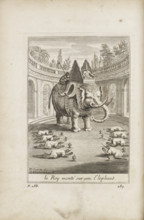 Voyage de Siam des Pères Jésuites : Le Roy monté sur son Eléphant