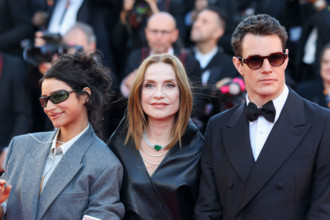 Odessa A'zion, Isabelle Huppert and Connor Swindells