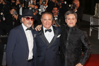 Paul Soriano, Andy García, and Jai Stefan attend the "Diamond" screening during the 79th annual