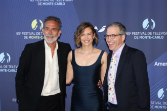 Jeffrey Dean Morgan, Lauren Cohan and Seth Hoffman