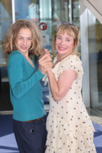 Julie Depardieu with her son Billy Blanchard