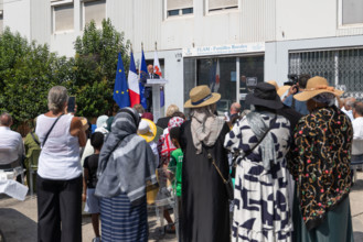 Cérémonie d'hommage aux victimes de l'incendie du quartier des Moulins à Nice (le 18 juillet 2024)