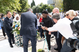 Cérémonie d'hommage aux victimes de l'incendie du quartier des Moulins à Nice (le 18 juillet 2024)