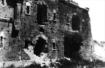 Ruins of the citadel of Brest-Litovsk (Byelorussia), in 1945