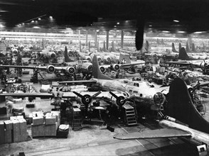 Usines Boeing de Seattle (Washington, Etats-Unis), 1943.