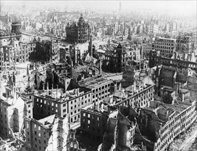 Ruins of Dresden (Saxony, Germany), in 1945.
