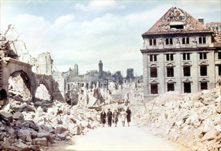 Ruins of Nuremberg (Bavaria, Germany), 1945.