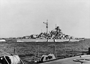 Le cuirassé allemand Bismarck, 1941.