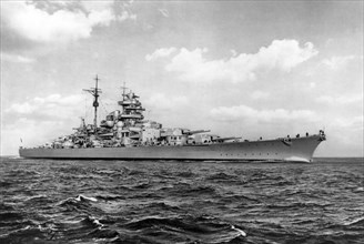 The German battleship "Bismarck", World War II.