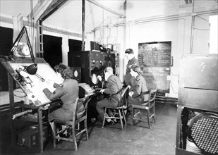 Interior of a British radar station of the "Chain Home",1939-40
