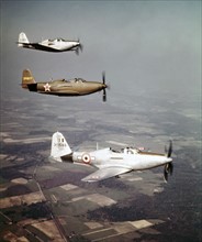 American Bell P-39 Airacobra fighters, World War II.