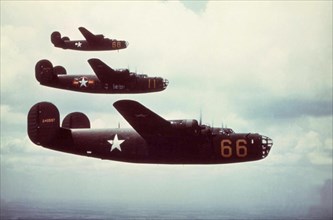 Consolidated-Vultee B-24 Liberator heavy bombers.