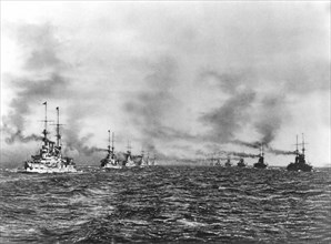 The German fleet in Kiel Bay, 1910