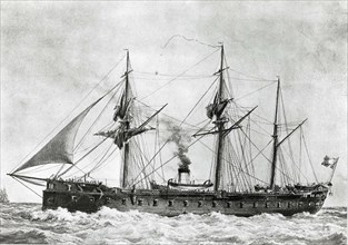 The frigate "La Gloire", built by Dupuy de Lôme: the world's first armor-plated ship