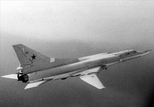 Russian Tupolev "Backfire" heavy strategic bomber and reconnaissance plane