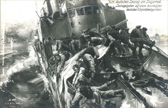 Victoire allemande lors de la bataille navale du Skagerrak (ou Jutland), 1916
