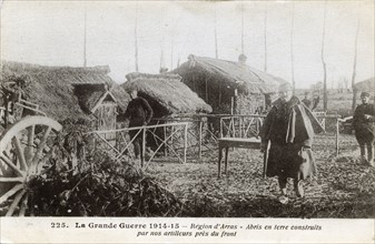 Shelters for French soldiers, WWI