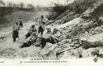 Soldats français lors de la première guerre, 1915