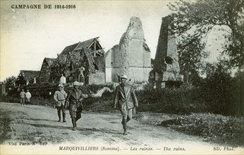 Ruines de la commune de Marquivillers