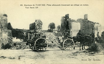 Soldats allemands vers Tahure lors de la première guerre