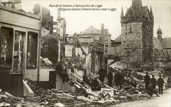 Ruins of the town of Herve in Belgium