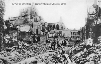 Ruins of the town of Louvain in Belgium