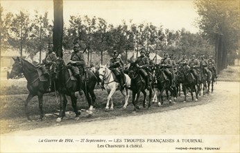 Chasseurs à cheval lors de la première guerre