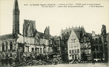 Ruines de la ville de Ypres en Belgique