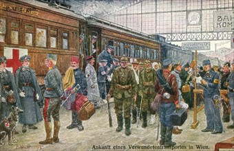 Injured soldiers arriving in Vienna