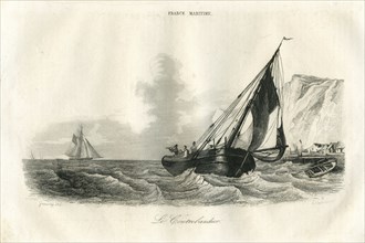 Navire de contrebandiers vers 1850