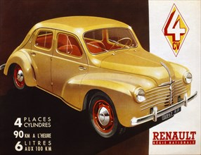 Publicité pour la Renault 4 CV, 1947