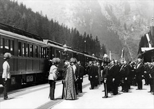 Inauguration of the Tauern Railway in Austria, 1909