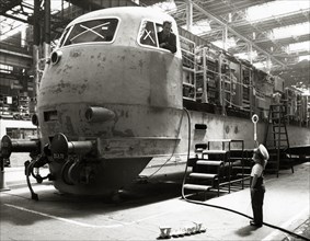 Locomotive DB série 103 au montage, 1970
