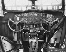 Cockpit d'un Boeing 247-D, 1934