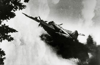 Bombardier allemand He 111 abattu, 1941