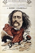 Portrait-charge de Jules Barbey d'Aurevilly, 1886