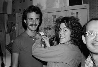 Dick Pabich, Anne Kronenberger et Jim Rivaldo, novembre 1977