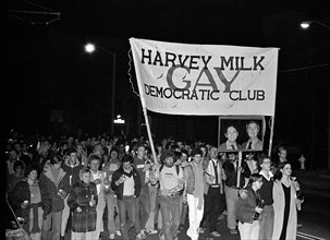 Marche annuelle dans les rues de San Francisco en mémoire de Harvey Milk, novembre 1979